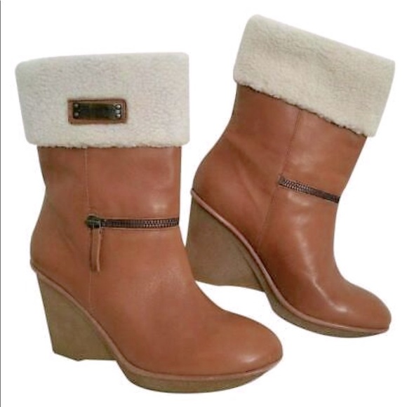 𝅺B. Makowsky BFNANCY Leather Wedges - Picture 1 of 17